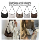 Quilted Shoulder Bag Rhombus Pattern Top-handle Bag