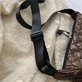 Quilted Shoulder Bag Rhombus Pattern Top-handle Bag