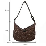 Quilted Shoulder Bag Rhombus Pattern Top-handle Bag