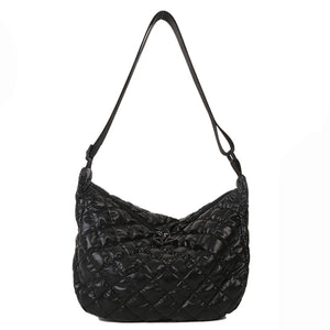 Quilted Shoulder Bag Rhombus Pattern Top-handle Bag