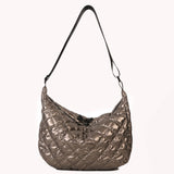 Quilted Shoulder Bag Rhombus Pattern Top-handle Bag