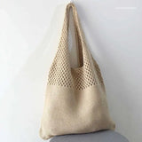 Women's Shoulder Bag Knit Tote Purse Satchel Travel Carry Messenger