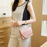Leather Shoulder Bag Women Crossbody Chain Handbag Small Messenger