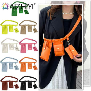 Leather Belly Bag Hip-hop Street Waist Bags