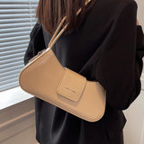 Shoulder Underarm Bags for Women Texture Pu Leather Crossbody Bag