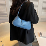 Shoulder Underarm Bags for Women Texture Pu Leather Crossbody Bag