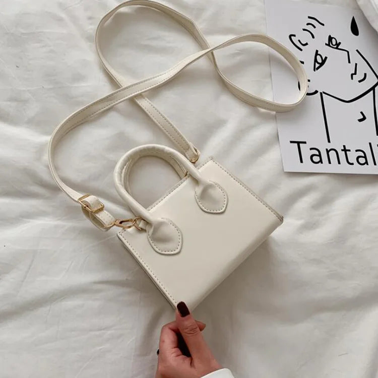 Small Shoulder Bag Women PU Leather Crossbody Messenger Handbag