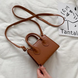 Small Shoulder Bag Women PU Leather Crossbody Messenger Handbag