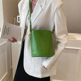 Small Bucket Bags for Women Soft PU Leather Shoulder Crossbody Bag