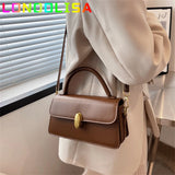Small Flap Bag PU Leather Crossbody Sling Bags Short Handle