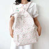 Small Retro Denim Nylon School Backpack Softback Preppy Bookbag