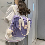 Small Fresh School Backpacks Retro Denim Nylon Daypack Softback Hiking Backpacks