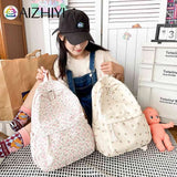 Small Fresh School Backpacks Retro Denim Nylon Daypack Students Schoolbag