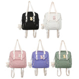 Small Fresh School Backpacks Retro Denim Nylon Daypack Softback Hiking Backpacks