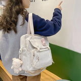 Small Fresh School Backpacks Retro Denim Nylon Daypack Softback Hiking Backpacks