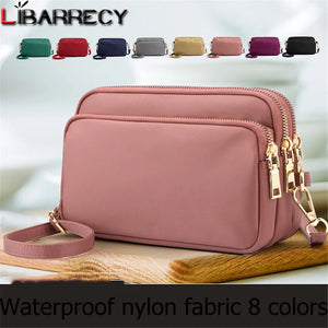Small Waterproof Nylon Shoulder Bag for Women Crossbody Messenger Purse