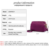 Small Waterproof Nylon Shoulder Bag for Women Crossbody Messenger Purse