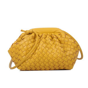 Women's Leather Weave Crossbody Shoulder Bag Clutch Purse Hobo