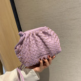 Women's Leather Weave Crossbody Shoulder Bag Clutch Purse Hobo