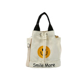 Canvas Bucket Bag Women's Shoulder Messenger Handbag