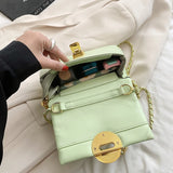 Small Size PU Leather Crossbody Bag Chain Shoulder Handbag Purse