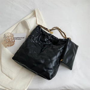 PU Leather Shoulder Bag Women Tote Bag with Wallet