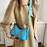 Stylish PU Leather Crossbody Bag Chain Handbag for Women