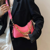 Stylish PU Leather Crossbody Bag Chain Handbag for Women