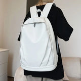 Stylish PU Leather Backpack for Teen Girls with Laptop Compartment