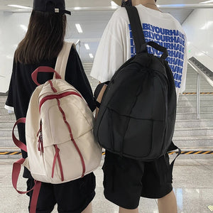Solid Backpack South Korea Women Backpack Student School Bag Large Capacity
