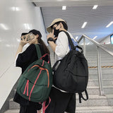 Solid Backpack South Korea Women Backpack Student School Bag Large Capacity