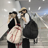 Solid Backpack South Korea Women Backpack Student School Bag Large Capacity