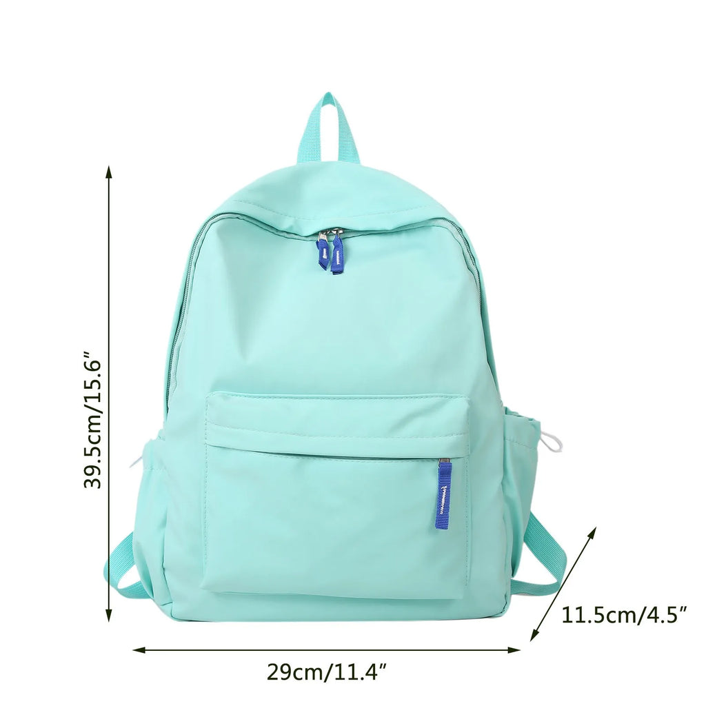 Solid Backpack Women Leisure Casual School Bags For Teenager Girls