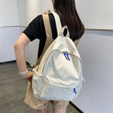 Solid Backpack Women Leisure Casual School Bags For Teenager Girls