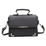 Solid PU Crossbody Bag Winter Lady Handbags with Short Handle