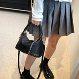 Solid PU Leather Handbags For Women Underarm Shoulder Bag Female Crossbody Bags