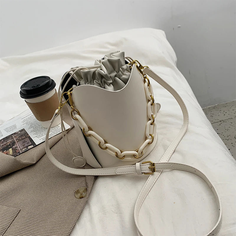 Mini Bucket Crossbody Bag Shoulder Chain Purses and Handbags Totes