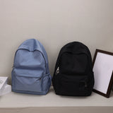 Solid Shoulder Backpacks Bookbags Nylon Large Capacity Travel Knapsacks Women Gi