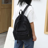 Solid Shoulder Backpacks Bookbags Nylon Large Capacity Travel Knapsacks Women Gi