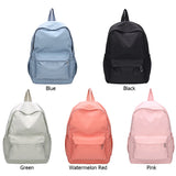 Solid Shoulder Women Backpacks Nylon Large Capacity Travel Knapsacks