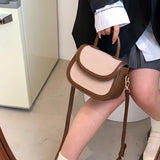 Small PU Leather Flap Crossbody Bag for Women