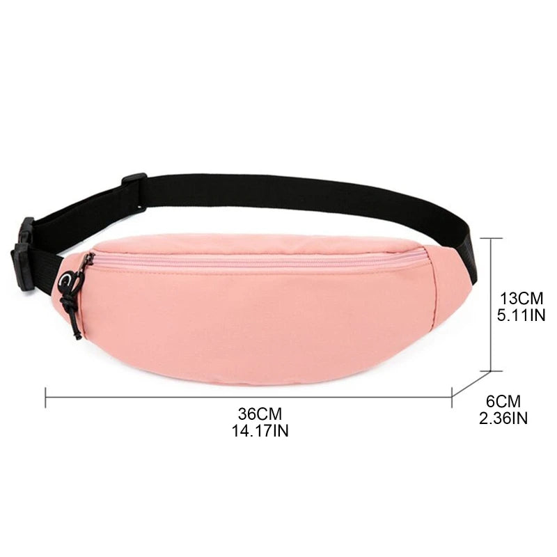 Solid Waist Fanny Packs Crossbody Purse Travel Chest Phone Pouch Belt Bag