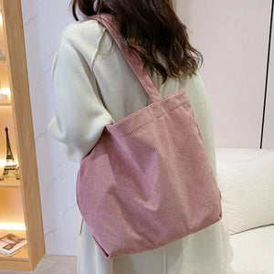 Large Capacity Striped Tote Bag for Women