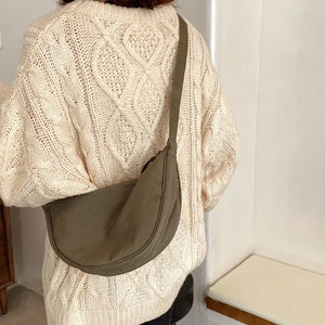 Vintage Small Messenger Bag Nylon Shoulder Crossbody Purse for Women