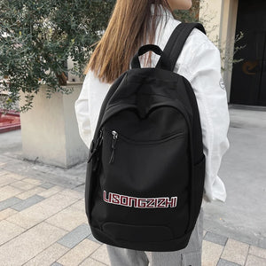 Solid High Cloth Women Backpack Teenager Girls Laptop Books Backpack
