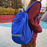 Solid High Cloth Women Backpack Teenager Girls Laptop Books Backpack