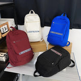 Solid High Cloth Women Backpack Teenager Girls Laptop Books Backpack