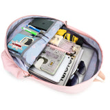 Waterproof Girls Backpack Large Capacity Solid Travel School Bag