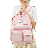 Waterproof Girls Backpack Large Capacity Solid Travel School Bag