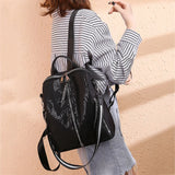 Ladies Backpack Travel Sequins Shoulder Bags College Bag Mochila